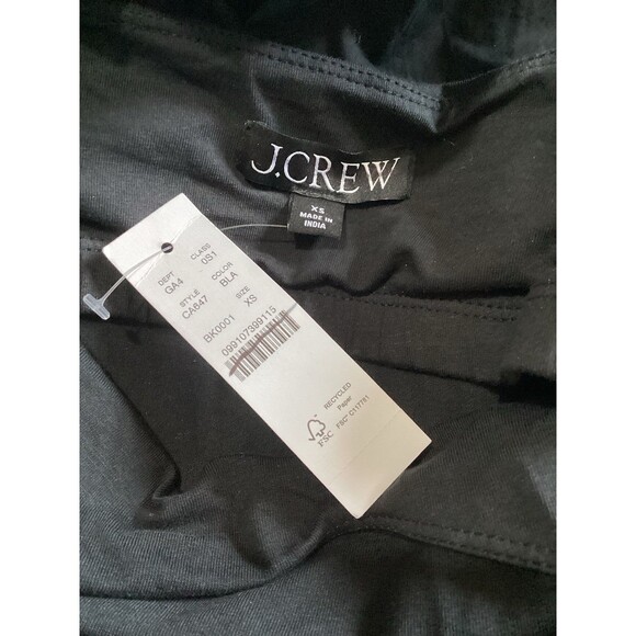 J. Crew Sweetheart Tank Dress with Poplin Skirt Black Pockets XS - Picture 6 of 7